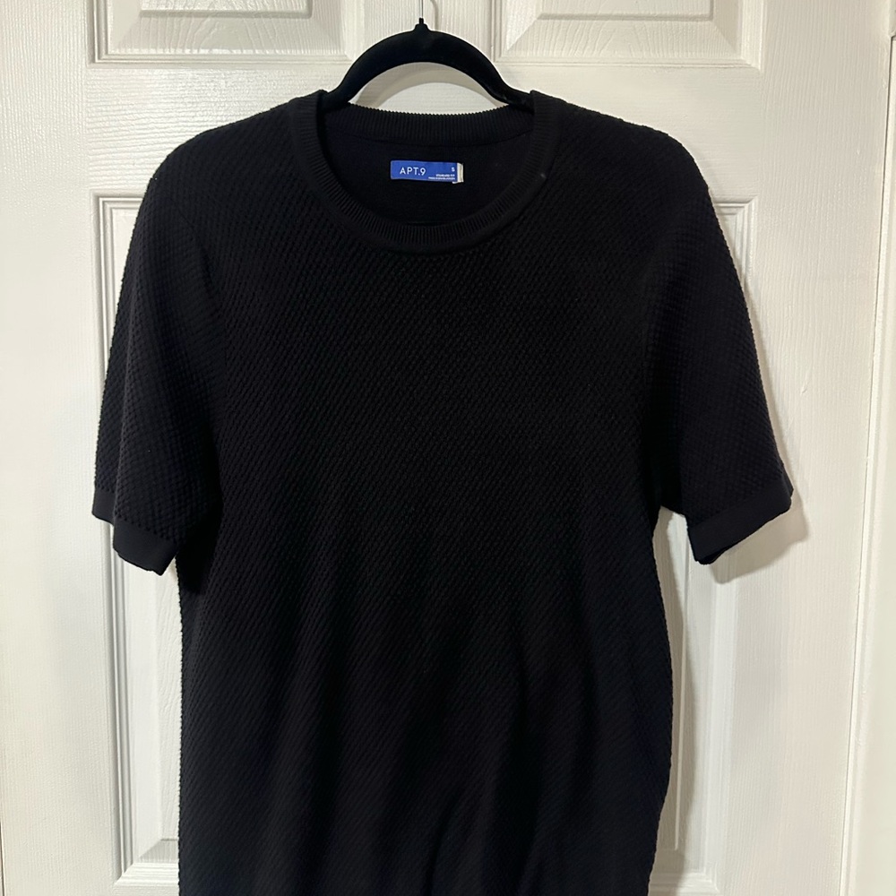 APT. 9 Textured Knit Short-Sleeve Sweater — Size S